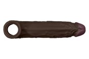Shaft F 6.9 Inch Liquid Silicone Sleeve Mahogany