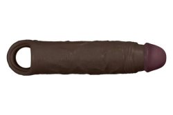 Shaft F 6.9 Inch Liquid Silicone Sleeve Mahogany