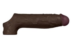 Shaft F 6.9 Inch Liquid Silicone Sleeve Mahogany