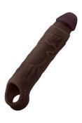 Shaft F Size 1 7.8 Inch Liquid Silicone Sleeve Mahogany