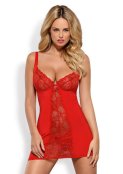 Heartina Chemise & Thong Red