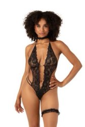 Open crotch Body-Set Renee - black
