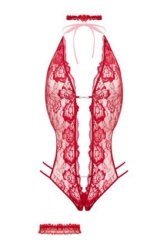 Open-Crotch Body-Set Renee  Red