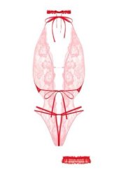 Open-Crotch Body-Set Renee  Red