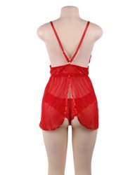Backless Fly Away Babydoll Red