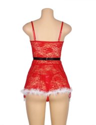 Floral Babydoll with Garter Belt