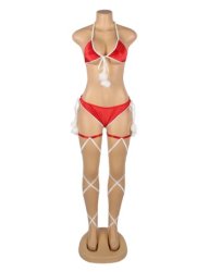 Christmas Plush Bra Set