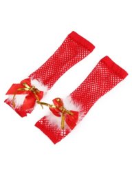 Christmas Fishnet Gloves