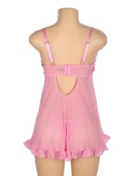 Embroidery Lace Lingerie Pink