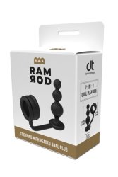 Ramrod Cockring With Beaded Anal Plug