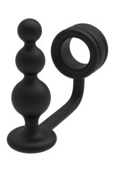 Ramrod Cockring With Beaded Anal Plug