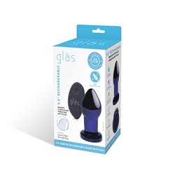 Glas - Rechargeable Remote Controlled Vibrating Butt Plug Purple