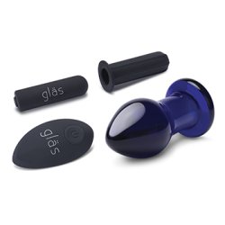 Glas - Rechargeable Remote Controlled Vibrating Butt Plug Purple
