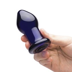 Glas - Rechargeable Remote Controlled Vibrating Butt Plug Purple