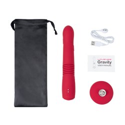 Lovense - Gravity Thrusting Dildo App Controlled Red