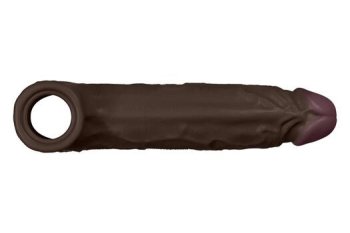 Shaft F 6.9 Inch Liquid Silicone Sleeve Mahogany