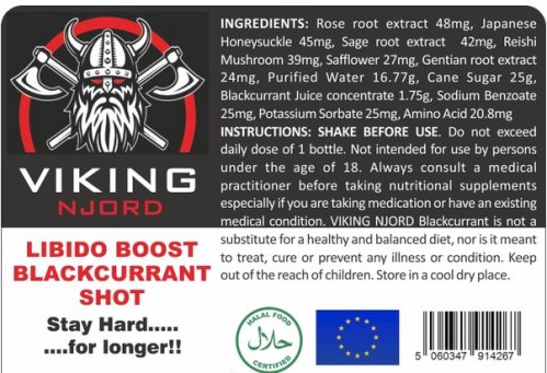Viking Njord Erektionshjlp Shot 2 x 25ml