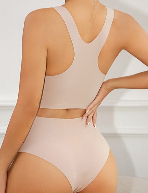 Seamless Bra Set Beige