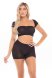 On Your Mind 3Pc Short Set Black, Os