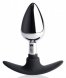 Dark Invader Anal Plug Metal With Silicone - Medium