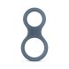 Silicone Cock Ring And Ball Stretcher - Grey